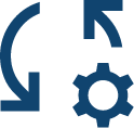 rule settings blue icon