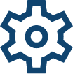 settings blue icon