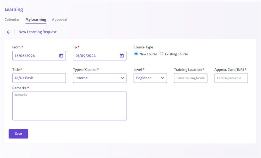 Course Request: Request a New Course