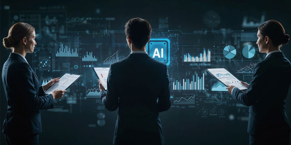 AI-first ERP managed services dashboard showing real-time predictive analytics for Indian enterprise operations in 2026