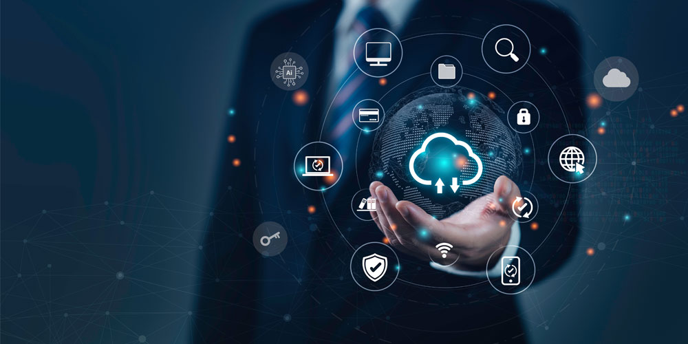 A managed services provider team supporting a business network, cloud, and security